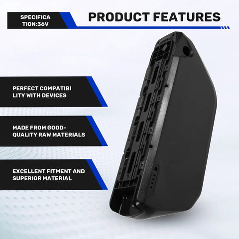 Heavy Duty Downtube Ebike Battery Case For Up To Ninety One 18650 Cells Diy Electric Bike Pack With Rock Solid Mechanical Lock And Thirty Six Volt Ready Setup For Daily Rides, side view showcasing robust design.