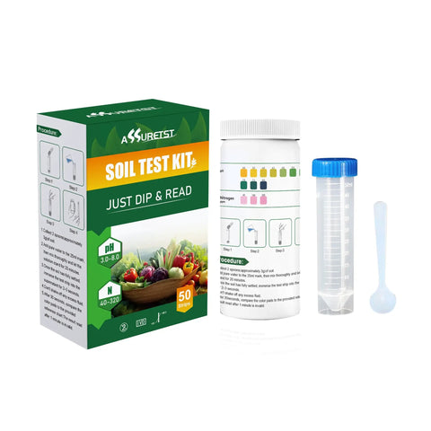 2 In 1 Soil pH Test Kit With Nitrogen Strips, 50 Count, Accurate Soil Tester For Garden Lawn Vegetables And Indoor Outdoor Plants