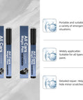 Smooth Roll Ready In Minutes With This Magic Car Scratch Remover Pen Two Pack on a gray background showing portable pens.