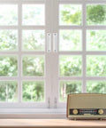 Heavy Duty Aluminum Window Pulls And Sash Lifts 3 Inch Center Hole Mounted Cabinet Handles With 76mm Spacing Includes Mounting Hardware Durable Electroplated Finish For Everyday Use And Long Lasting Durability, mounted on white double windows