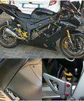 Honda 177Pcs All-In-One Motorcycle Bolts Kit on sports bike with yellow details, showcasing installation on fairings and components.