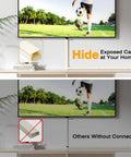 Cord Cover Wall Mount Kit 157In Beige Low Profile Cable Raceway Hider for TV cables beside TV