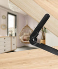 4 Pack 9 Inch 180 Degree Rotatable Folding Lid Support Hinges Black Heavy Duty Iron Construction For Cabinets Boxes Chests