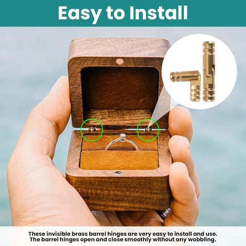 Concealed Cabinet Hinges For Woodworking And Jewelry Boxes Small Brass Hide Hinges With Pre Drilled Holes Easy Install No Fuss 135 Degree Swing