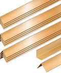 Top Shelf 30 Pieces Aluminum Corner Guards With Sleek Gold Finish close-up of gold aluminum edge protectors for doors and cabinets.