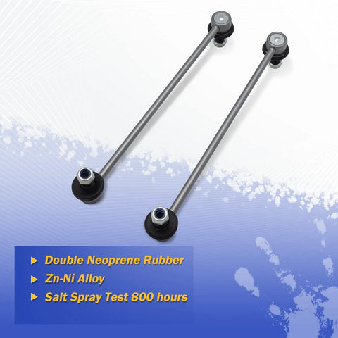 Zinc Nickel Alloy Stabilizer Sway Bar Links Fit 2001-2012 Toyota Rav4 And 2005-2012 Ford Escape shown with specifications.