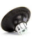 Roloc Disc Pad TS And TSM 14211 Medium 2 Inch Internal 1/4-20 Quick Attach for grinders, side view showing metal thread