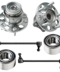 Six Piece Suspension Kit For Hyundai Veloster Elantra Coupe GT And Kia Forte Koup Forte5 Front Wheel Bearings Sway Bar Links Rear Wheel Bearings And Hubs Replacement