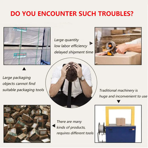 Frustration with large packaging and unsuitable tools, emphasizing the need for efficient solutions like Portable Electric Strapping Machine Kit With Hot Melt Welding Action For Effortless PP PET Strap Sealing On Cartons And Pallets A Slick Plug And Play Baler For Daily Warehouse Grind.