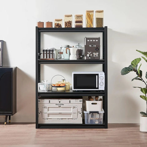 4 Tier Heavy Duty Storage Shelves With 2400 Lb Capacity Rock Solid Adjustable Metal Shelving Unit For Garage Warehouse Or Basement Built Like A Tank Steel Organize Your Space Hassle Free Black