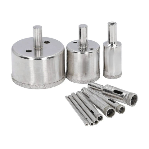 Top Tier Hole Saw Kit That Crushes Glass Tile And Ceramic With Ease Featuring Ten Pieces Ranging From 3mm To 50mm For Smooth Drilling And Home Repair Projects Without The Hassle, diamond hole saw bits set