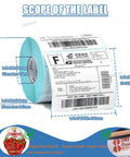 No Sweat Heavy Duty Round Bottle Labeling Machine With Smart Digital Control showing label roll size details and dimensions.