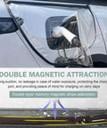 Tough As Nails Magnetic EV Charger Port Cover With Crisp Clear View Window sealing electric car charging port against water and debris