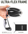 Badass Slick Dirt Bike Goggles For Motocross And Atv Riding with flexible frame and protective carrying bag.