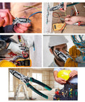 10 In 1 Wire Stripper Tool For Electrical Cables Heavy Duty Multi Tool Pliers With Wire Crimper Side Cutter in use by electricians