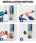 Step-by-step installation of 2 Pack Sliding Closet Door Finger Pulls Black Finish Just Snap In Installation No Nails Needed
