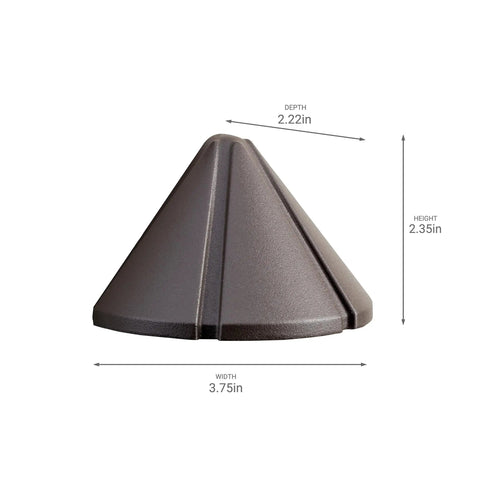 Six Groove Deck Light 12V Low Voltage Outdoor Fixture One Light Textured Architectural Bronze Wet Location Rated Compact 2.5 Inches High By 4 Inches Wide Includes Bulb Weatherproof Housing No Fuss For Decks And Patios.
