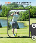 Heavy Duty Magnetic Golf Cart Side Mirrors That Snap Straight On Without Drilling Holes For Crystal Clear Wide Angle Sightlines And No Sweat Rear Navigation Today, showing wide clarity with a golfer.