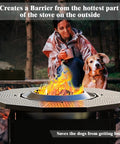 Surround Tabletop For Solo Stove Bonfire Ranger Two Point Zero And Mesa with UV resistant fabric guard installed around fire pit.