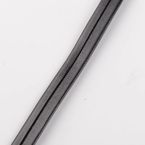 Leather Ito Tsukamaki Handle Wrapping Cord For Katana Wakizashi Tanto, 4.4 Yards, 400cm Black Leather Cord glossy detail view