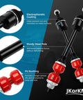 Front Stabilizer Bar And Sway Bar Link Kit For Ram 1500 2009 2010 2011 2012 2013 2014 2015 2016 2017 2018 2019 2020 2021 2022 Classic Dodge Ram Replacement 55398938AC, black steel links with red PU bushings