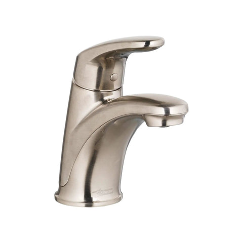 Colony Pro Single Handle Bathroom Faucet with Metal Pop Up Drain 1.2 GPM Brushed Nickel, drip-free ceramic disc valve