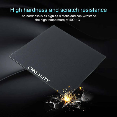 Ender 3 Glass Bed Upgrade Tempered Glass Plate Build Surface 235x235x4mm showing high hardness and scratch resistance