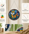 Butterfly Suncatcher Puzzle Kit With 83 Pieces For Doors Garden And Windows UV Printed Acrylic Double Sided Light Transmission