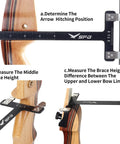 Bow Square Kit 2 Pack With Easy Setup Bow Level And T Shape Ruler For Recurve And Compound Bows Aluminum Alloy Archery Tool