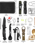 Dope 28 In 1 Survival Kit For Outdoor Lovers It Does It All Emergency Gear With First Aid Fishing Tools And Multi Tool components