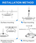 Installation methods for Super Bright 150W LED Canopy Light For Gas Stations And Carports, 21000 Lumens, 5700K