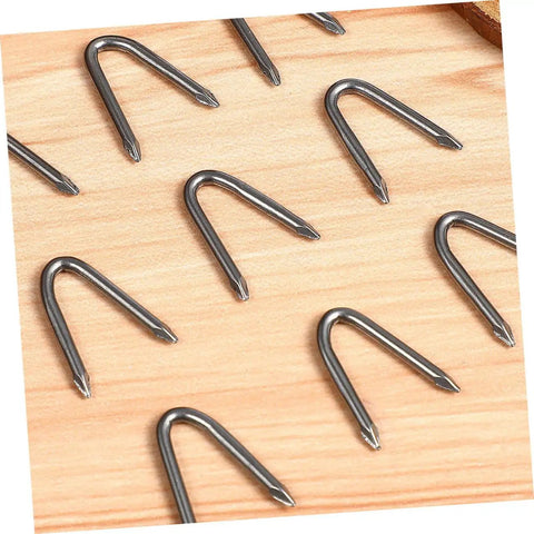 U Shaped Garden Stakes Nails For Fencing And Wire Mesh Easy Setup Quick Outdoor Installation Lightweight Iron Pegs 30 Pack