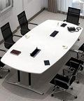 Conference table with Table Power Multimedia Connectivity Box For Conference Rooms With 2 Outlets, RJ45 Ethernet, USB 3.0, HDMI.