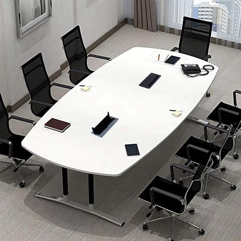 Conference table with Table Power Multimedia Connectivity Box For Conference Rooms With 2 Outlets, RJ45 Ethernet, USB 3.0, HDMI.