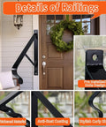Straight Up Premium Wrought Iron Handrail For One Or Two Steps With Dead Simple Wall Mount Stair Grip Lever with stylish curly design.
