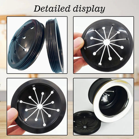 4 Pack Garbage Disposal Splash Guard Rubber Inserts 3.1 Inch Kitchen Sink Drain Guard Baffle Replacement Covers displayed