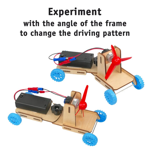 Motorized Fan Powered STEM Racers Kit For Ages 8 And Up Build And Race 10 Cars Hands On Learning For STEM Club And After School Learn How Battery Power Turns Into Thrust Speed And Fun, wooden fan cars
