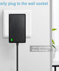 Heavy Duty 29V 2A Power Supply Adapter For Recliner And Lift Chair plugged into wall outlet with LED indicator.