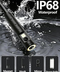 Dope Dual Lens Endoscope With Light 1920P HD Borescope, IP68 waterproof feature, accessories included, in water