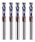 SpeTool five-pack compression spiral router bits with TAC coating, 1/4 in shank and 1 in cutting length for wood carving