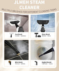 Multiple brushes for JLMEH steam cleaner, including iron, glass, wire, and angled nozzle for various cleaning tasks.
