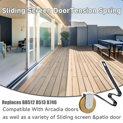 Smooth Rolling Sliding Screen Door Rollers Replacement Kit With Tough Steel Ball Bearings Tension Springs And M Track Match For Zero Fuss Patio Fixes Quick Swap Guaranteed Four Pack