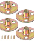 Solid As A Rock Furniture Leg Mounting Plates 4 Pack Fixes Wobbly Sofa Chair And Cabinet Feet No Sweat Diy Repair Kit With All Necessary Screws Included, steel mounting plates with screws.