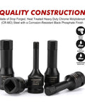 Heavy Duty One Half Inch Drive Impact Hex Bit Socket Set 20 Piece CrMo Steel One Piece Construction SAE And Metric Sizes