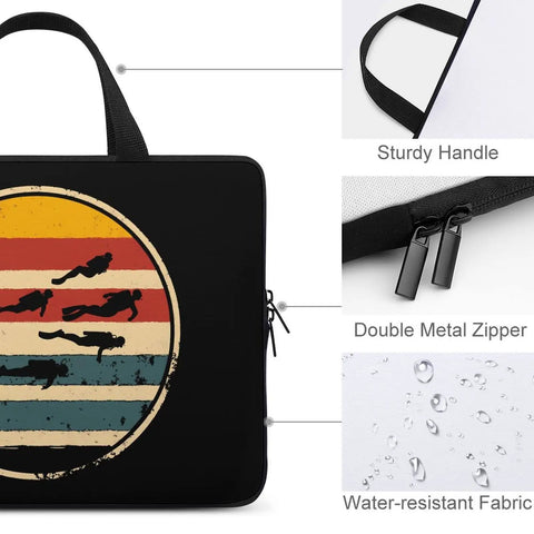 Watertight Scuba Inspired Laptop Tote Bag With Heavy Duty Padding For 12 Inch Laptops Built To Last Travel Ready Case details