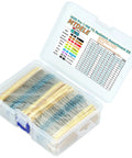 MTDELE resistor assortment kit in a clear plastic case, 2600 pcs, 1/4W 1% metal film resistors for Arduino/PCB DIY