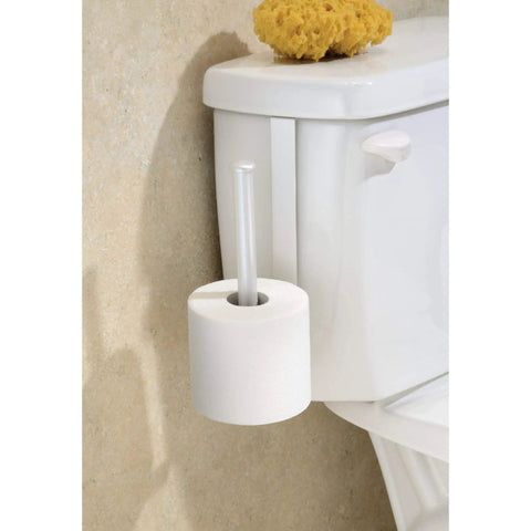 Over The Tank Toilet Paper Holder Organizer For Bathroom Storage, Sturdy Metal Reserve That Holds Two Rolls, Easy Slide On Fit