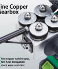 Upgraded Cordless Electric Threading Machine With Auto Pipe Threader For Decor And Comms Cables Featuring Infinitely Variable Speed Control adjustable copper gearbox with durable turbines and wear-resistant materials.