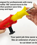 Multi Angle Paint Brush Extender For High Ceilings Red With Rotating Head 3 In 1 Edger Tool shown with swivel feature