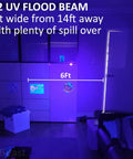 Room illuminated by V2 Black Light UV Flashlight With High Definition Beam And Flood Effect 385-395nm Ultraviolet Torch